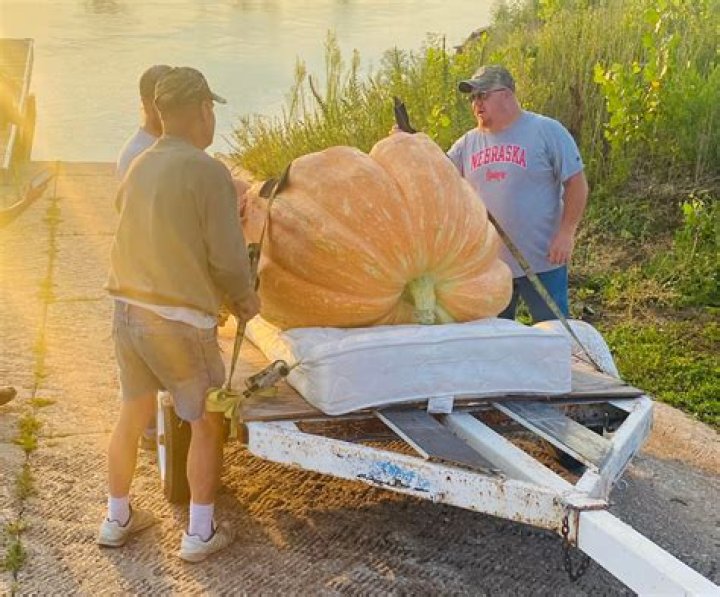 Watch This Farmer Paddle A 910-Pound 'Pumpkin Boat' On The Water